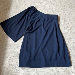 Hello Miss One Shoulder Sapphire Blue Dress